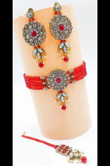 Picture of Mesmerizing Choker Necklace Set With Earring For Women & Girls