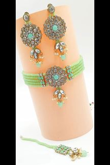 Picture of Stunning Choker Necklace Set With Earring For Women & Girls