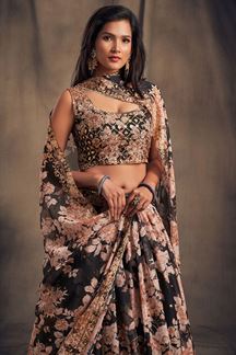 Picture of Glamorous Black Colored Designer Lehenga Choli