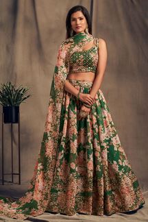Picture of Ravishing Green Colored Designer Lehenga Choli