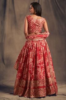 Picture of Appealing Red Designer Lehenga Choli