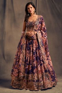 Picture of Marvelous Purple Designer Lehenga Choli