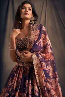 Picture of Marvelous Purple Designer Lehenga Choli