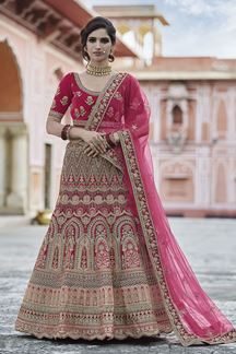 Picture of Elegant Pink Colored Designer Lehenga Choli
