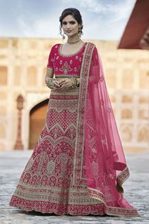 Picture of Gorgeous Pink Colored Designer Lehenga Choli