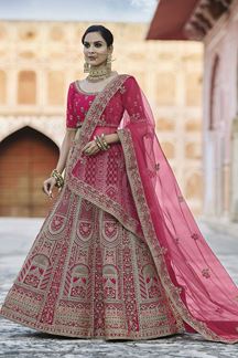 Picture of Pretty Pink Colored Designer Lehenga Choli