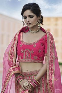 Picture of Surreal Pink Colored Designer Lehenga Choli