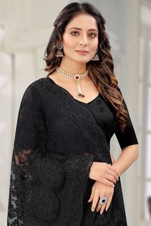 Picture of Charming Black Colored Designer Traditional Saree