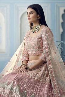 Picture of Appealing Peach Colored Designer Lehenga Choli