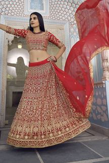 Picture of Alluring Red Colored Designer Lehenga Choli