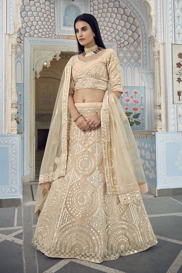 Picture of Trendy Cream Colored Designer Lehenga Choli