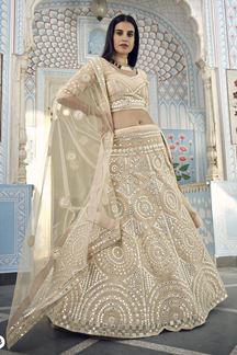 Picture of Trendy Cream Colored Designer Lehenga Choli