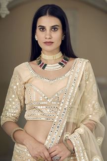 Picture of Trendy Cream Colored Designer Lehenga Choli