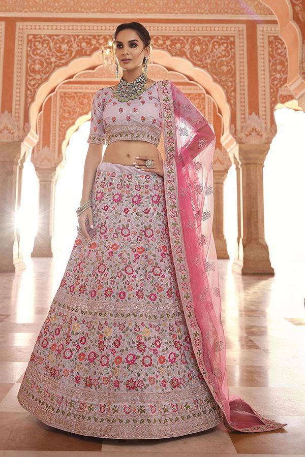 Picture of Exclusive Grey Colored Designer Lehenga Choli