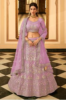 Picture of Gorgeous Lavender Colored Designer Lehenga Choli
