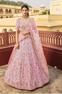 Picture of Irresistible Pink Colored Designer Lehenga Choli