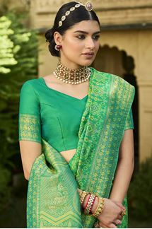 Picture of Alluring Green Colored Designer Saree