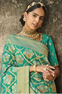Picture of Exclusive Green Colored Designer Saree