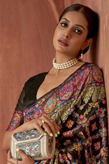 Picture of Exquisite Black Colored Designer Saree