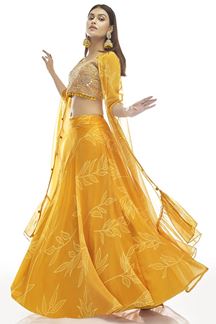 Picture of Magnificent Mustard Colored Designer Lehenga Choli