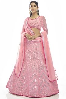 Picture of Beautiful Baby Pink Colored Designer Lehenga Choli