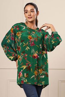 Picture of Engaging Green Colored Designer Tunics Kurti