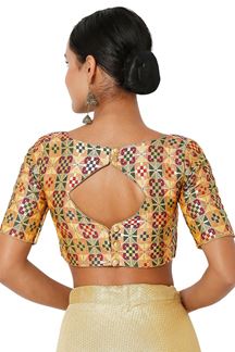 Picture of Divine Gold Colored Designer Readymade Blouse