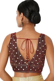 Picture of Irresistible Maroon Colored Designer Readymade Blouse