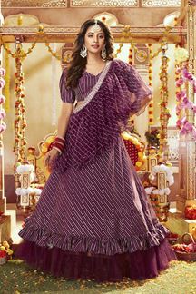 Picture of Awesome Purple Colored Designer Lehenga Choli