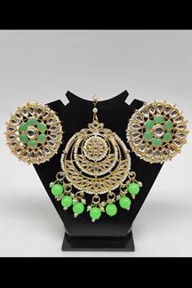 Picture of Divine Light Green Colored Party wear Imitation Jewellery