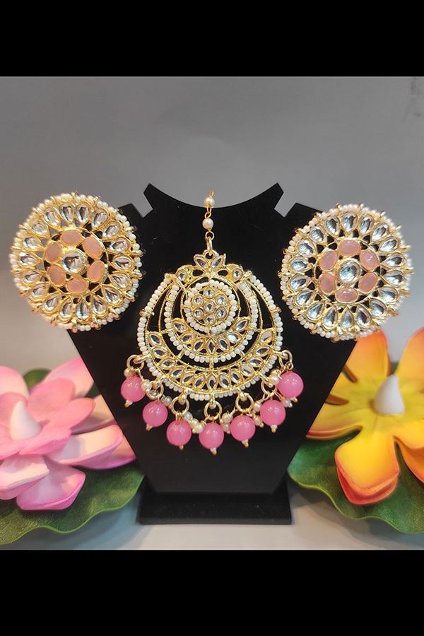 Picture of Graceful Pink Colored Party wear Imitation Jewellery