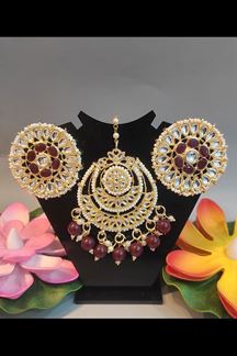 Picture of Surreal Maroon Colored Party wear Imitation Jewellery
