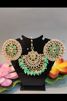 Picture of Bollywood Light Blue Colored Party wear Imitation Jewellery