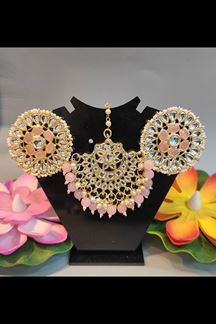 Picture of Striking Pink Colored Party wear Imitation Jewellery