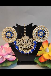 Picture of Flamboyant Blue Colored Party wear Imitation Jewellery