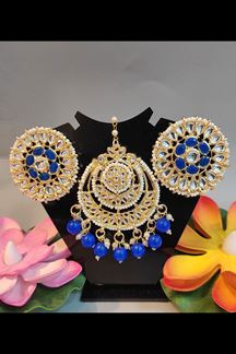 Picture of Stylish Blue Colored Party wear Imitation Jewellery