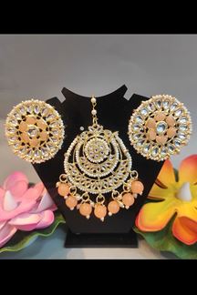 Picture of Dashing Peach Colored Party wear Imitation Jewellery
