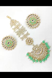 Picture of Vibrant Mint Green Colored Party wear Imitation Jewellery