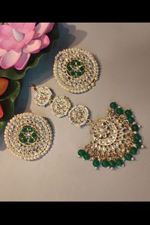Picture of Glamorous Green Colored Party wear Imitation Jewellery