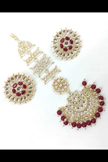 Picture of Wonderful Maroon Colored Party wear Imitation Jewellery