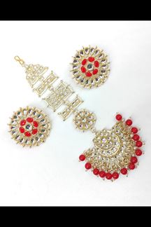 Picture of Amazing Red Colored Party wear Imitation Jewellery
