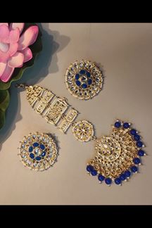 Picture of Attractive Blue Colored Party wear Imitation Jewellery