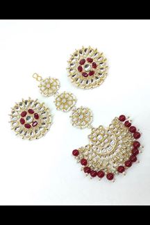 Picture of Surreal Maroon Colored Party wear Imitation Jewellery