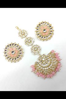 Picture of Pretty Pink Colored Party wear Imitation Jewellery