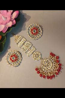 Picture of Beautiful Red Colored Party wear Imitation Jewellery