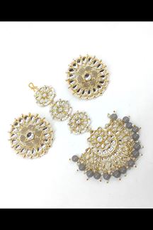 Picture of Gorgeous Grey Colored Party wear Imitation Jewellery