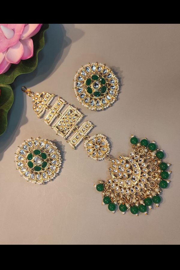 Picture of Lovely Green Colored Party wear Imitation Jewellery