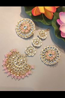 Picture of Heavenly Pink Colored Party wear Imitation Jewellery
