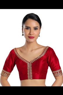 Picture of Enticing Maroon Colored Designer Readymade Blouse