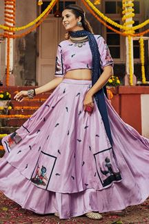 Picture of Amazing Lavender Colored Designer Lehenga Choli
